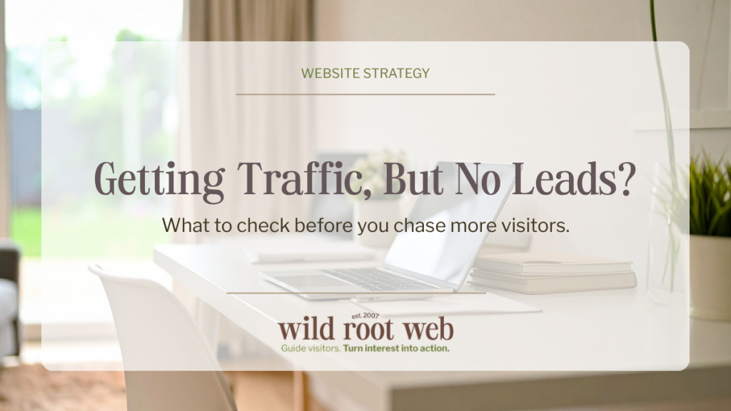 Website traffic but no leads