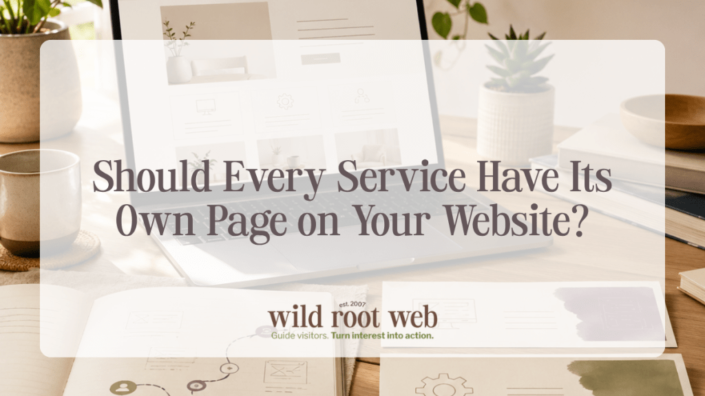 should every service have its own page on your website