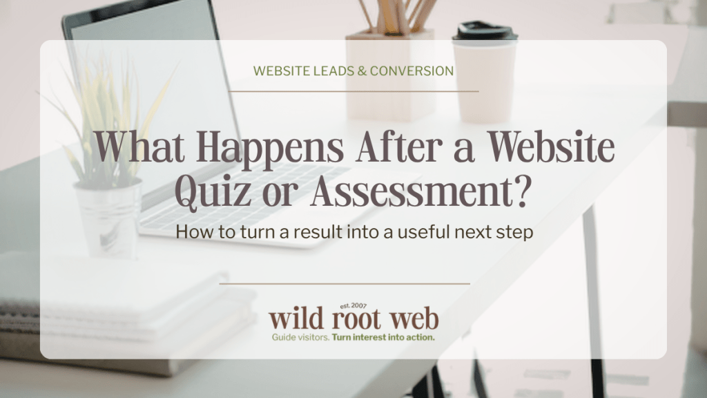 what happens after a website quiz or assessment